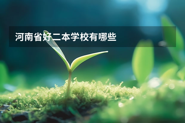 河南省好二本学校有哪些