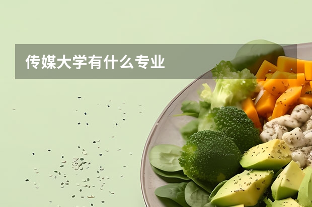 传媒大学有什么专业