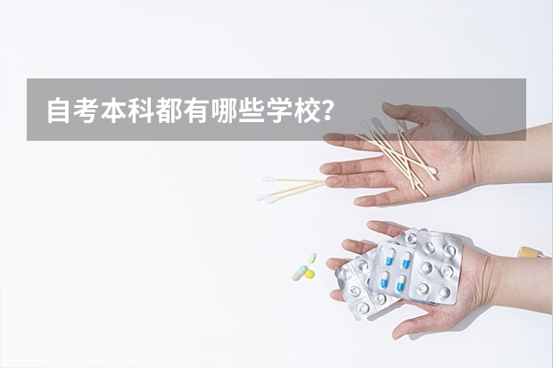 自考本科都有哪些学校?
