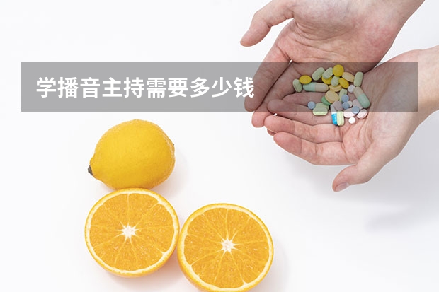 学播音主持需要多少钱