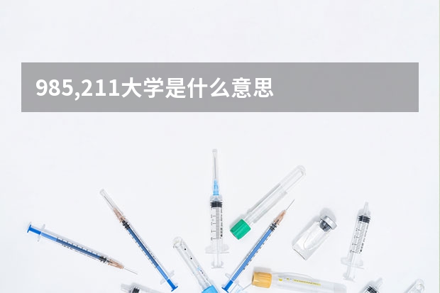 985,211大学是什么意思