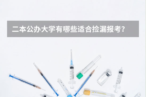 二本公办大学有哪些适合捡漏报考？