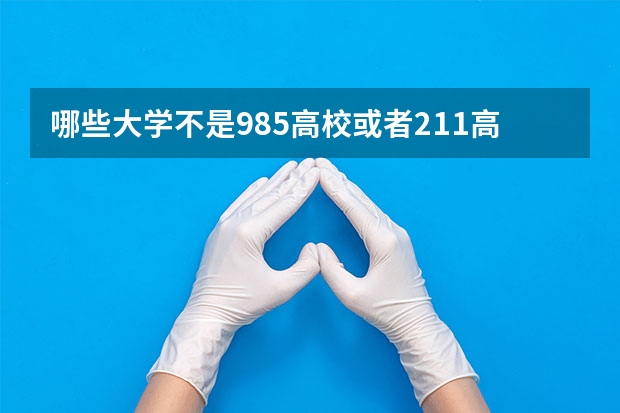 哪些大学不是985高校或者211高校啊？