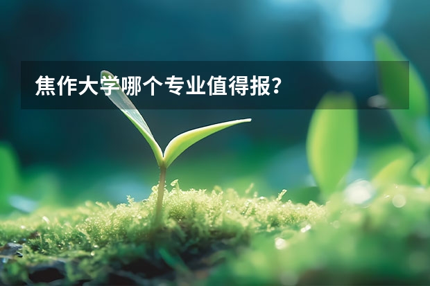焦作大学哪个专业值得报？