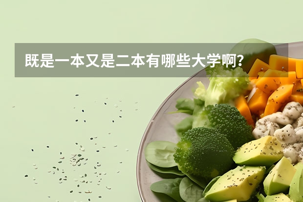 既是一本又是二本有哪些大学啊？