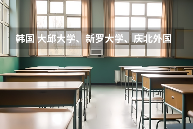 韩国 大邱大学、新罗大学、庆北外国语大学、清州大学哪个大学的艺术专业好？