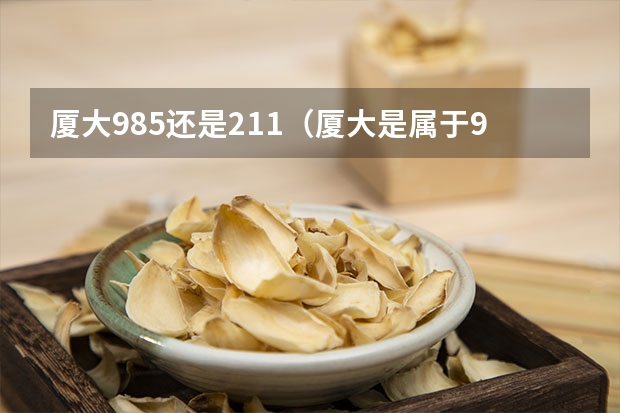 厦大985还是211（厦大是属于985还是211）