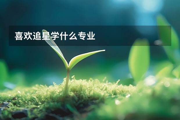 喜欢追星学什么专业