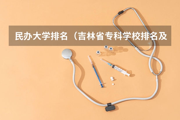 民办大学排名(吉林省专科学校排名及分数线)