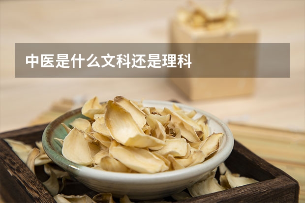 中医是什么文科还是理科
