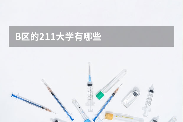 B区的211大学有哪些
