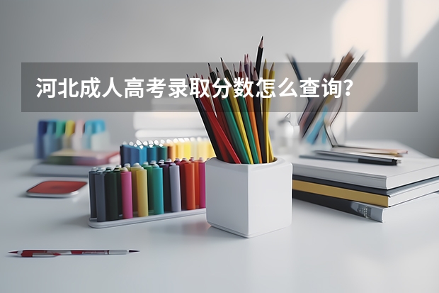河北成人高考录取分数怎么查询？