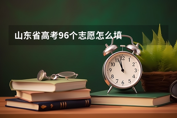 山东省高考96个志愿怎么填
