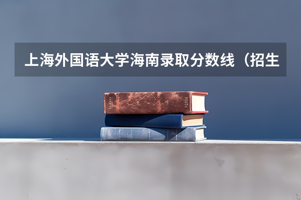 上海外国语大学海南录取分数线（招生人数）