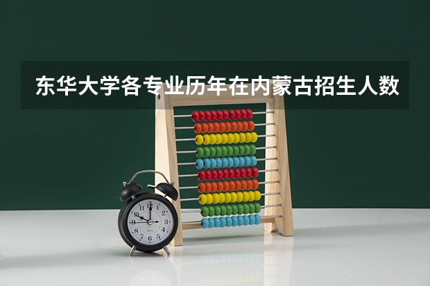 东华大学各专业历年在内蒙古招生人数是多少