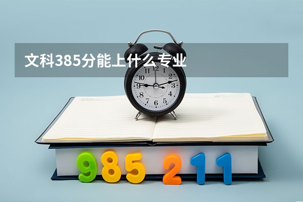 文科385分能上什么专业
