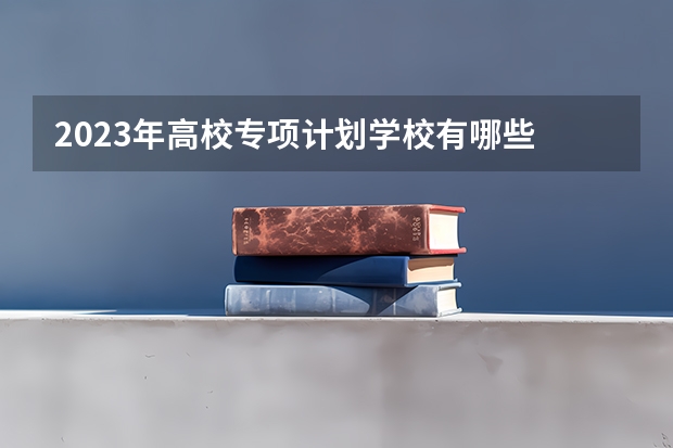 2023年高校专项计划学校有哪些