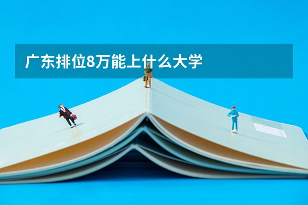 广东排位8万能上什么大学