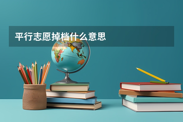 平行志愿掉档什么意思