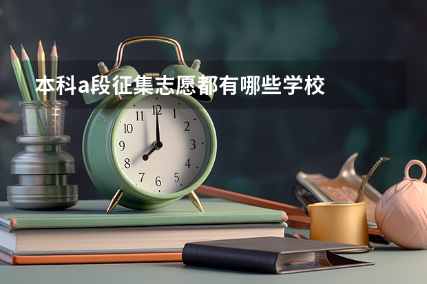 本科a段征集志愿都有哪些学校