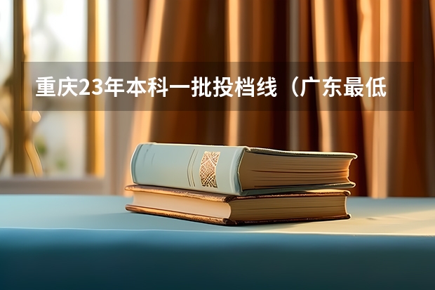 重庆23年本科一批投档线（广东最低投档线）