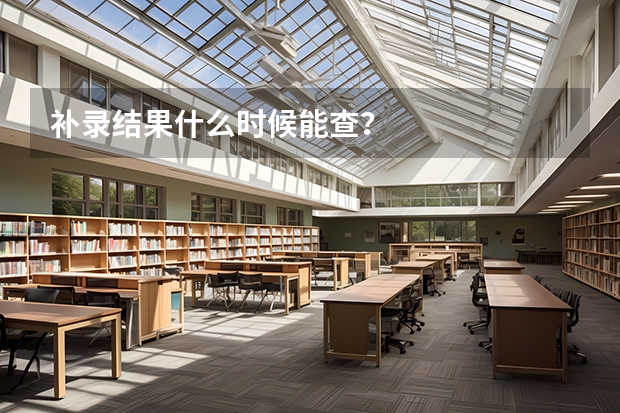 补录结果什么时候能查？