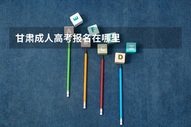 甘肃成人高考报名在哪里