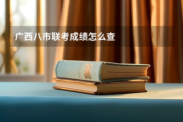 广西八市联考成绩怎么查