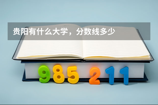贵阳有什么大学，分数线多少