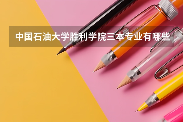 中国石油大学胜利学院三本专业有哪些