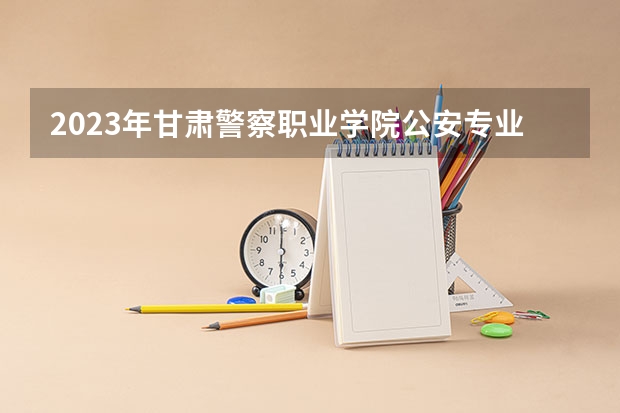 2023年甘肃警察职业学院公安专业分数线（2023年甘警院分数线）