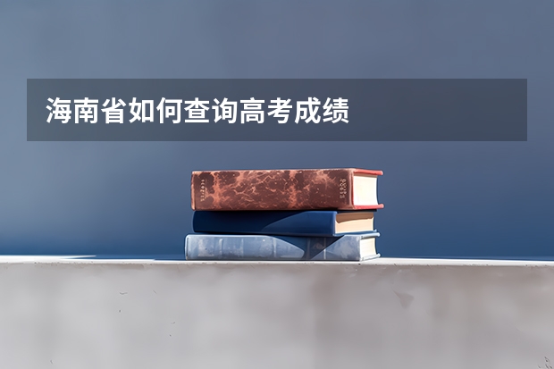 海南省如何查询高考成绩