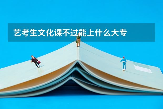 艺考生文化课不过能上什么大专