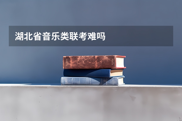 湖北省音乐类联考难吗