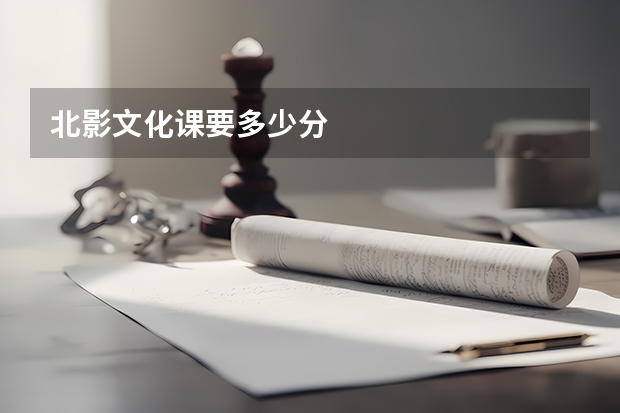 北影文化课要多少分