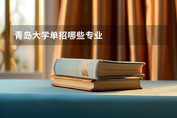 青岛大学单招哪些专业