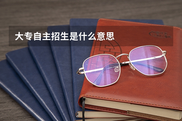 大专自主招生是什么意思