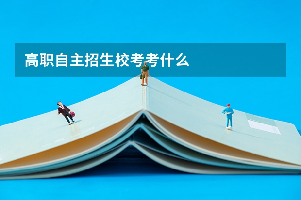 高职自主招生校考考什么