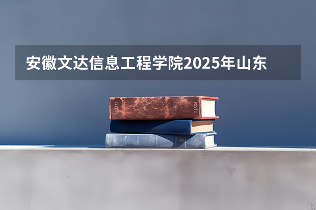 安徽文达信息工程学院2025年山东招生计划预测