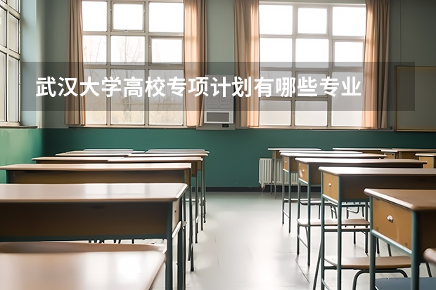 武汉大学高校专项计划有哪些专业