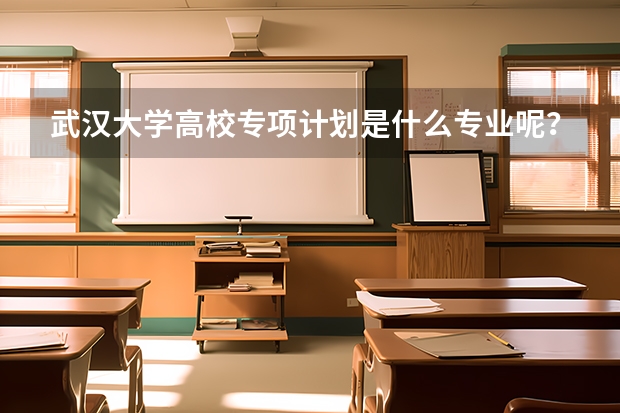 武汉大学高校专项计划是什么专业呢？