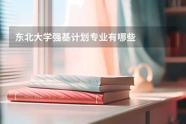 东北大学强基计划专业有哪些