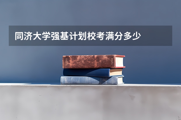 同济大学强基计划校考满分多少
